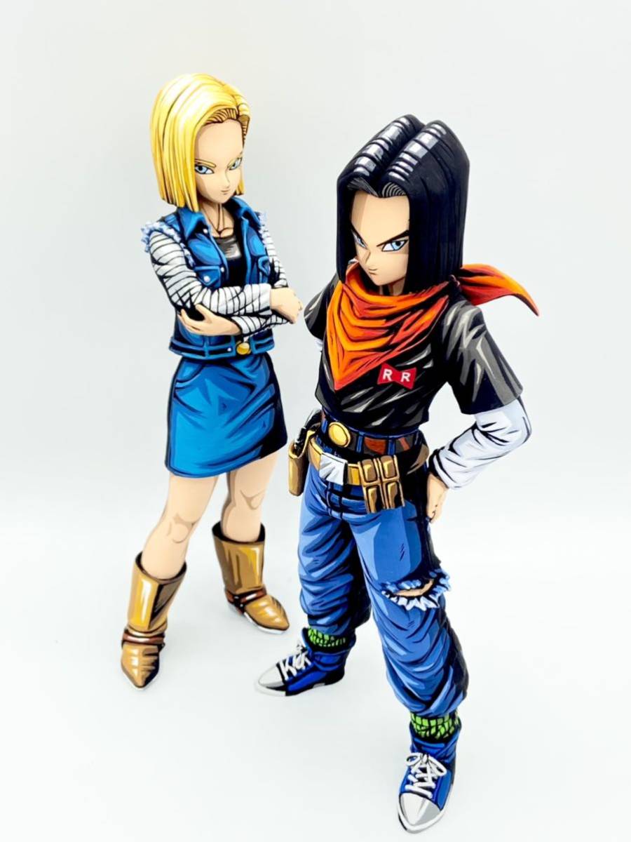 一番くじ ドラゴンボールEX 人造人間の恐怖 B賞 人造人間17号 フィギュア フルリペイント 2次元塗装 二次元彩色 2D