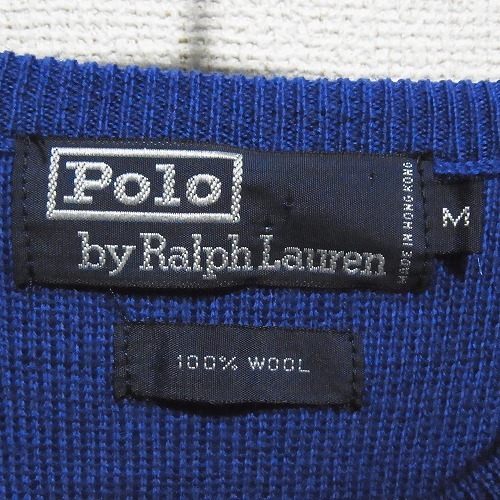  редкий неиспользуемый товар 90*S Ralph Lauren RL2000 шерсть вязаный свитер M 92 93