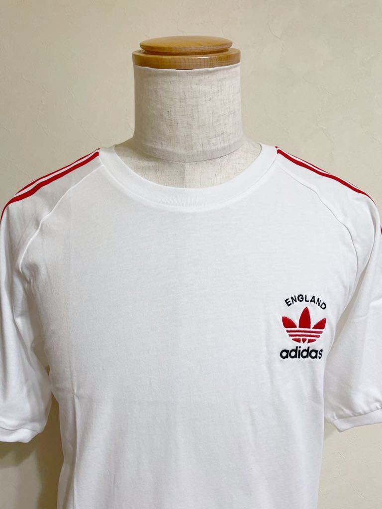 【新品】 adidas originals アディダス オリジナルス 3ストライプ イングランド クルーネック Tシャツ トップス サイズXO 半袖 白赤 GP1920_画像3