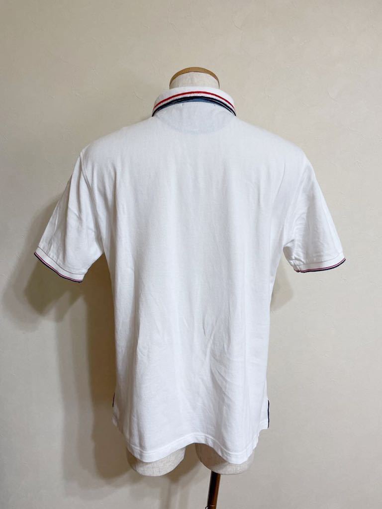 PsychoBunny サイコバニー 鹿の子 ポロシャツ トップス スカル兎 ホワイト サイズXL 半袖 白 日本製_画像2
