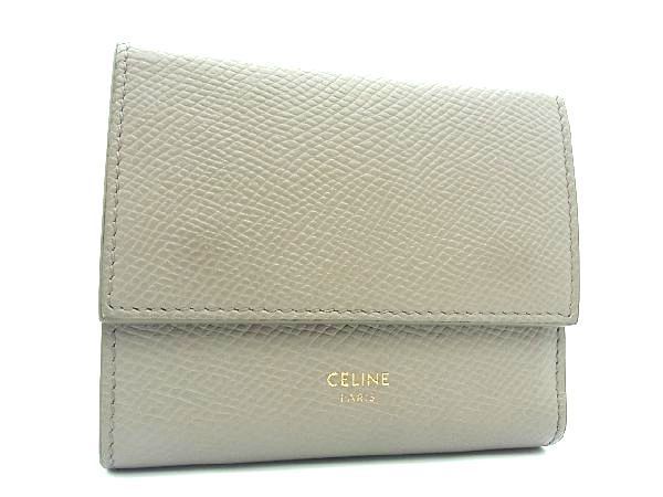 1円 □極美品□ CELINE セリーヌ スモール トリフォールドウォレット