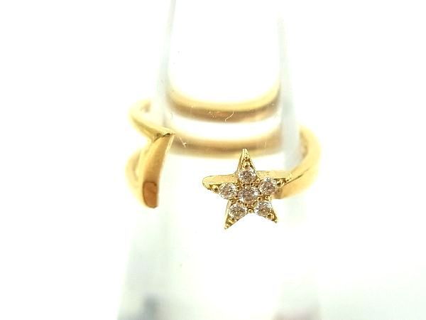 1円 □美品□ STAR JEWELRY スタージュエリー K18×ダイヤモンド 0.05ct