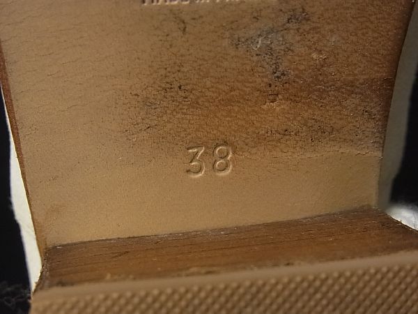 1円 CHANEL シャネル ココマーク スエード レースアップシューズ パンチング ヒール 38(約25cm) 靴 レディース オフホワイト系 AB3806Uオ_画像5