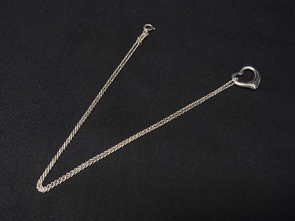 1円 ■美品■ TIFFANY&Co. ティファニー エルサペレッティ オープンハート ネックレス SV925 ネックレス アクセサリー シルバー系 a4055uオ_画像2