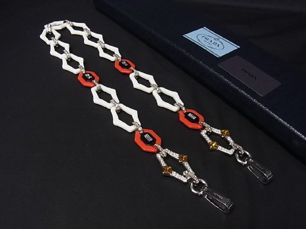 □新品□未使用□ PRADA プラダ 1TY011 プラスチックチェーン ライン