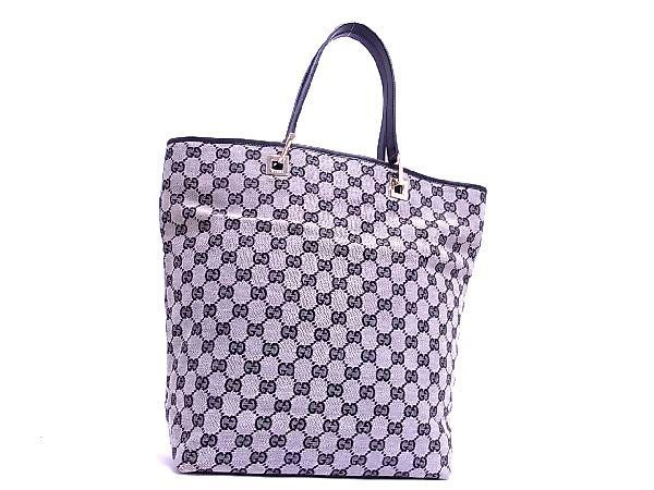 1円 □美品□ GUCCI グッチ 002 1098 3444 GGキャンバス×レザー トート