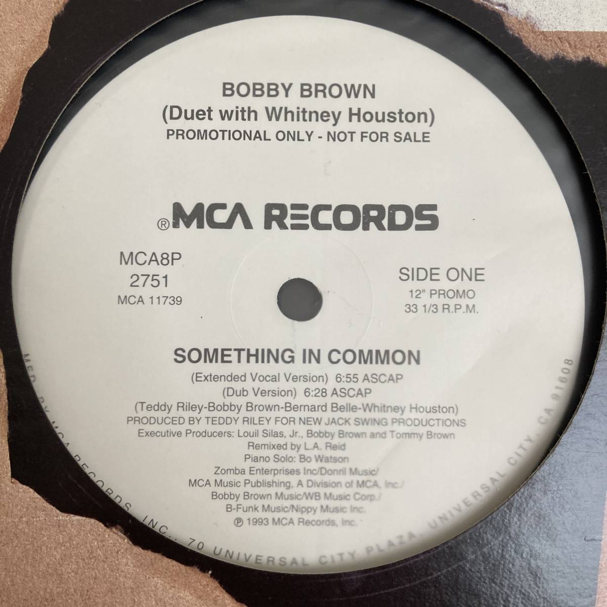 Bobby Brown Duet With Whitney Houston - Something In Common 12 INCH_画像1