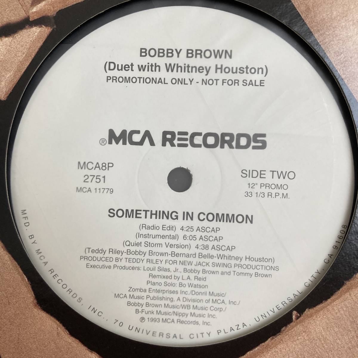 Bobby Brown Duet With Whitney Houston - Something In Common 12 INCH_画像2