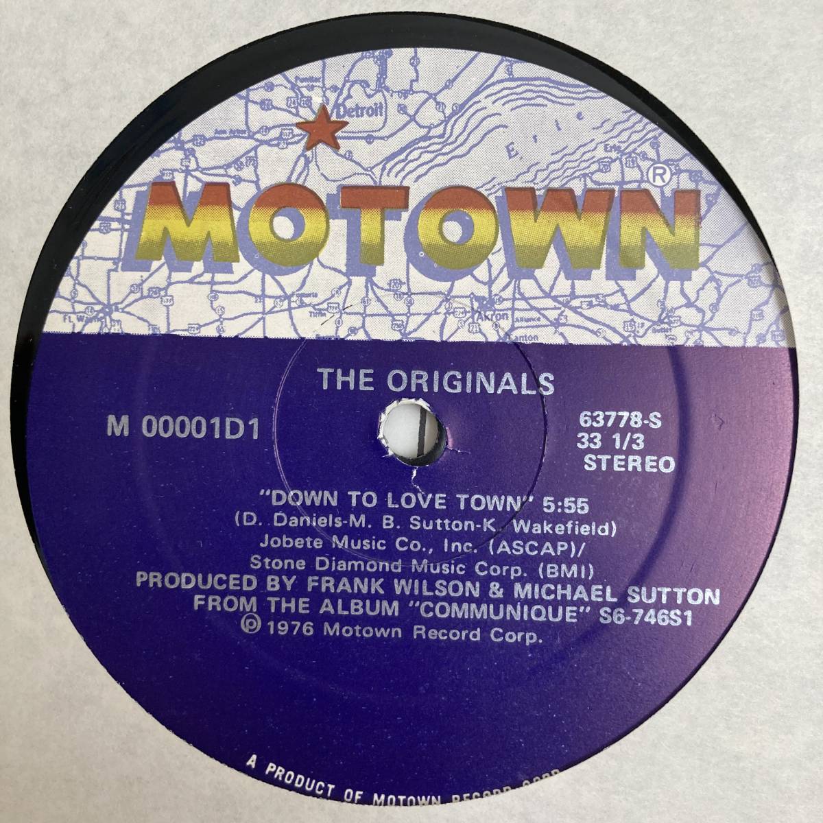The Originals / Jermaine Jackson - Down To Love Town / Let's Be Young Tonight 12 INCH_画像3