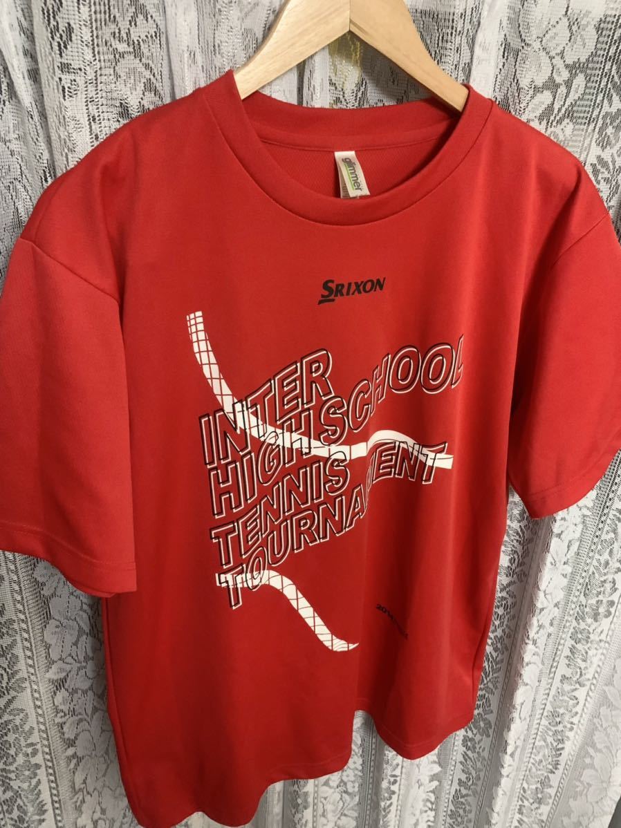 SRIXON スリクソン　メンズ　Tシャツ ドライウエア　ゴルフ　赤　LLサイズ