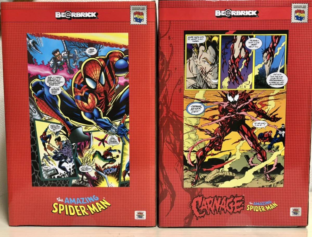 BE@RBRICK CARNAGE & SPIDER-MAN BEN REILLY 100% 400% カーネイジ