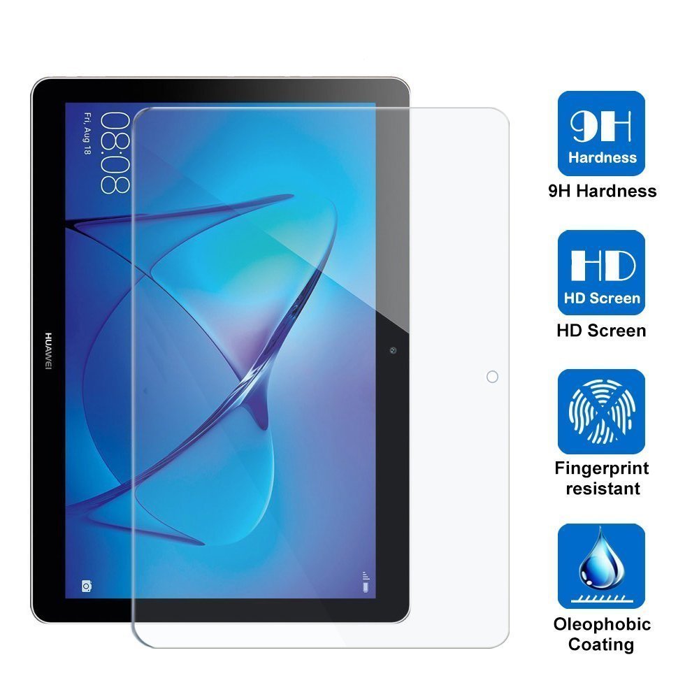 HUAWEI MediaPad T3 10 強化ガラス 液晶保護フィルム メディアパッドT3 10 ガラスフィルム 耐指紋 撥油性 表面硬度 9H 0.3mmのガラス 2.5D_画像1