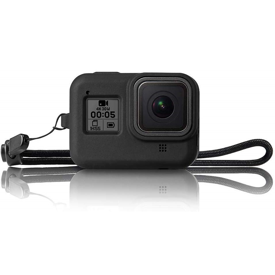 【送料無料】GoPro Hero8 Black シリコンカバー ストラップ付き　高品質 衝撃吸収 シリコンカバー シリコンプロテクタ　シリコンケース_画像1