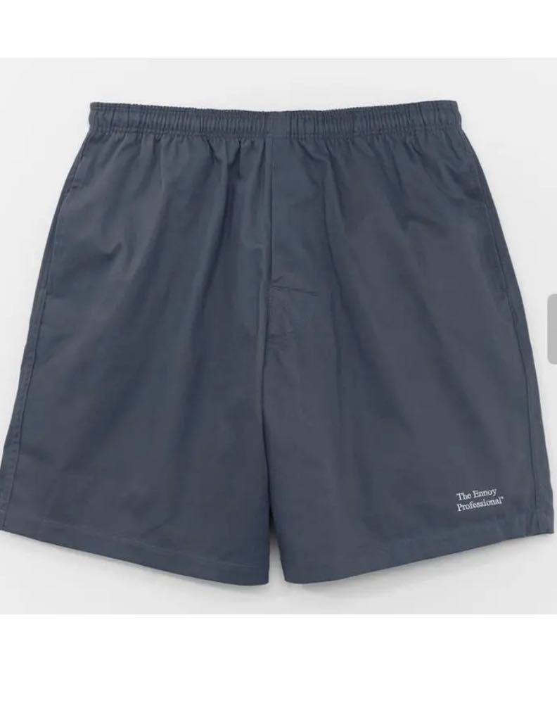 ennoiennoy Cotton Easy Shorts GRAYISH NAVY L