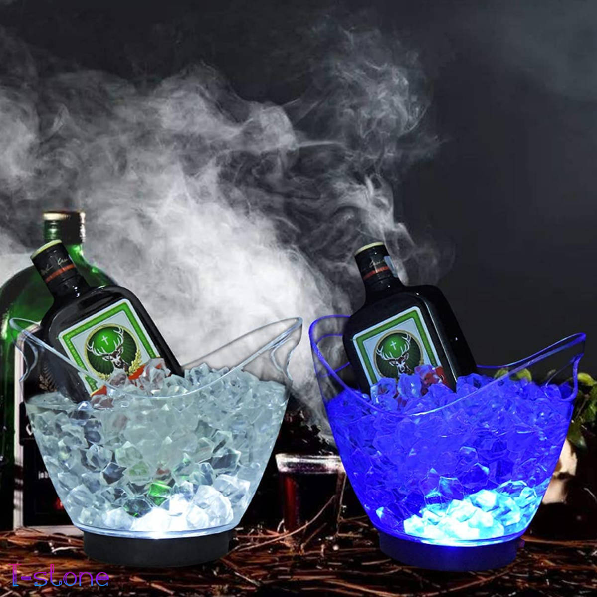  cocktail cooler,air conditioner 2L high capacity LED ice basket Home bar stylish presence eminent! light weight light. diffused reflection feeling of luxury overflow neon light atmosphere making 