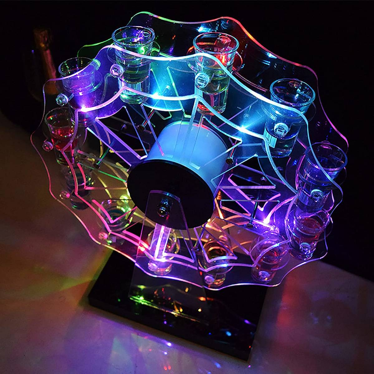 LED グラスホルダー 観覧車 存在感抜群 7色のカラフルなLED LED グラスホルダー 観覧車 存在感抜群 7色のカラフルなLED