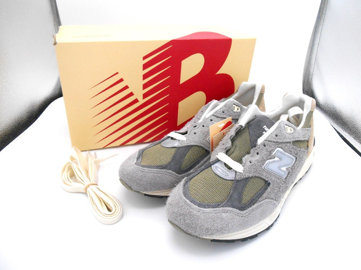 P23796NH【未使用】New Balance ニューバランス M990TD2 グレー US 9 2/1 27.5cm メンズスニーカー 箱有り シューズ 靴