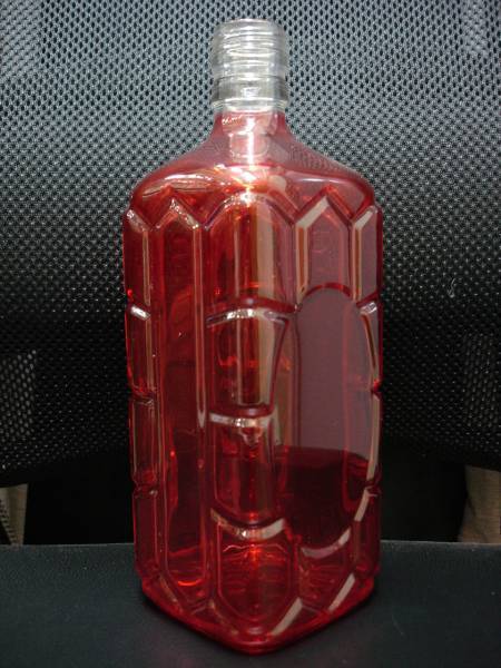 *[ excellent article .]* Suntory red angle bin empty bin empty bin glass bottle not for sale one wheel .. glass vase flower vase Showa Retro antique rare article valuable goods beautiful goods decoration thing 