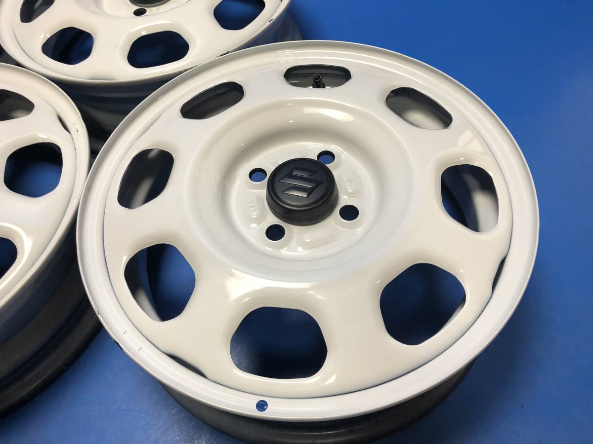 2W870 新車外し ハスラー ホワイト 白色 スチールホイール フレア