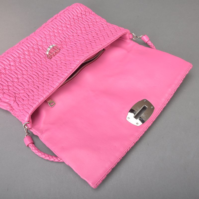 最高品質の素材 Miumiu ピンク　ビジューバッグ　美品 2way ハンドバッグ