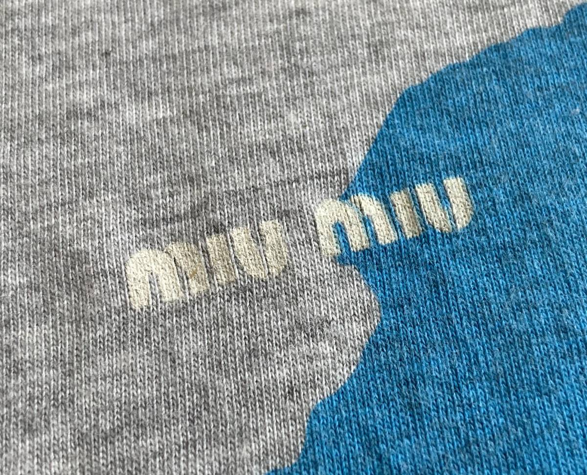 美品 miu miu ミュウミュウ ロゴ サークル ペイント プリント 半袖