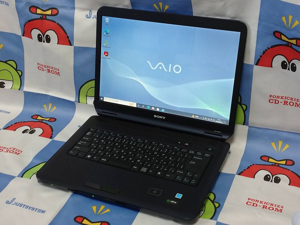 【高速SSD/Felica搭載】SONY VAIO VGN-NS52B【Windows10Pro】Core2Duo T9400 2.53GHz メモリ4G SSD 250GB 15.4inch液晶_画像1