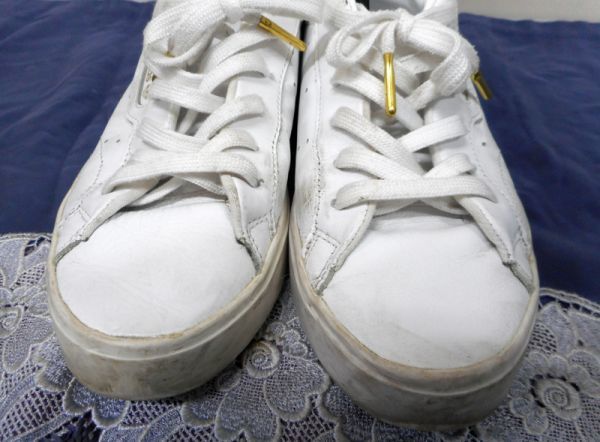 靴 ◆adidas ◆ スニーカー 2.5cm ホワイト レザー ◆アディダス◆ レディース 現状品　_画像3