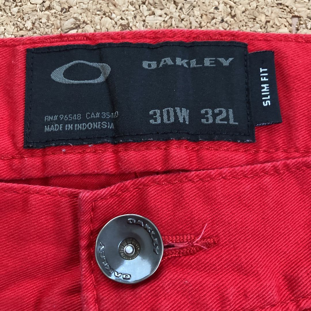 OAKLEY オークリー　ゴルフ　ゴルフパンツ　スカル　ドクロ　30Wサイズ　赤　メンズ　PANTS レッド GOLF golf