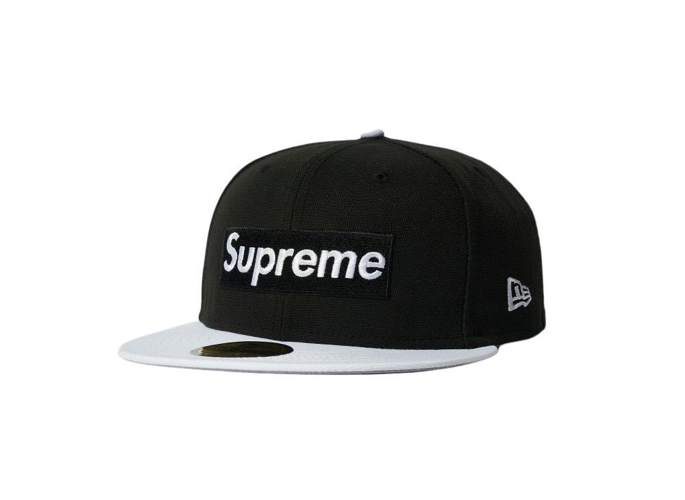 超人気高品質 Era New Logo Box 2-Tone Supreme Black ブラック ニューエラ ロゴ ボックス 2-トーン シュプリーム 7-3/8 帽子