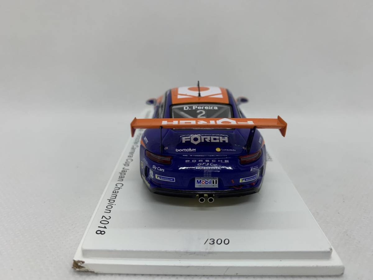 SPARK 1/43 PORSCHE 911 GT3 CUP NO.2 PORSCHE CARRERA CUP JAPAN CHAMPION 2018 J04-L-142_画像3