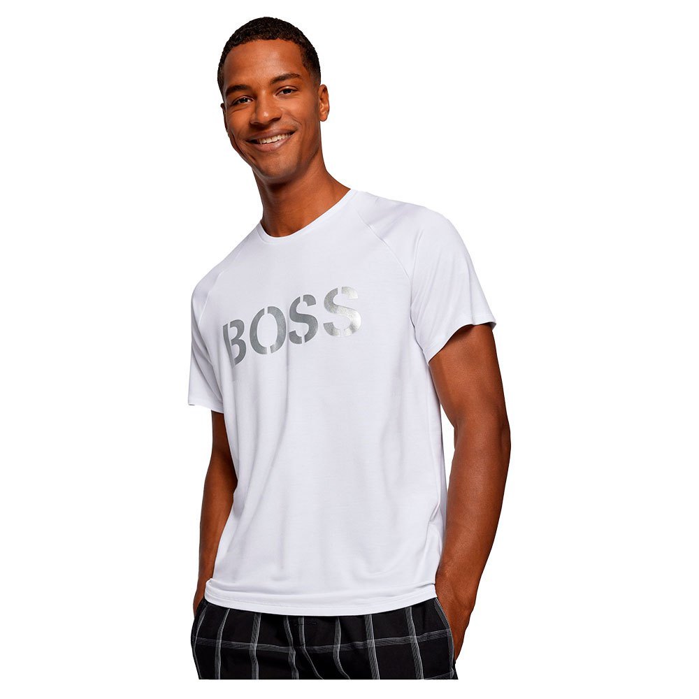 【サイズ選択】22SS最新■定価9900円■HUGO BOSS / ヒューゴボス ロゴプリント入り ストレッチTシャツ ホワイト■BOSS シルバーロゴ 白 _画像5