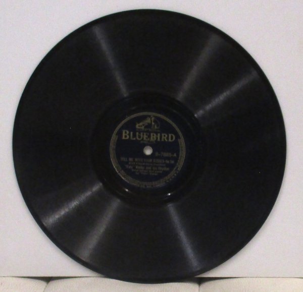 78rpm ● Fats Waller & His Rhythm Tell Me With Your Kisses / Shame! Shame! [ US '38 Bluebird B-7885] SP盤_画像3