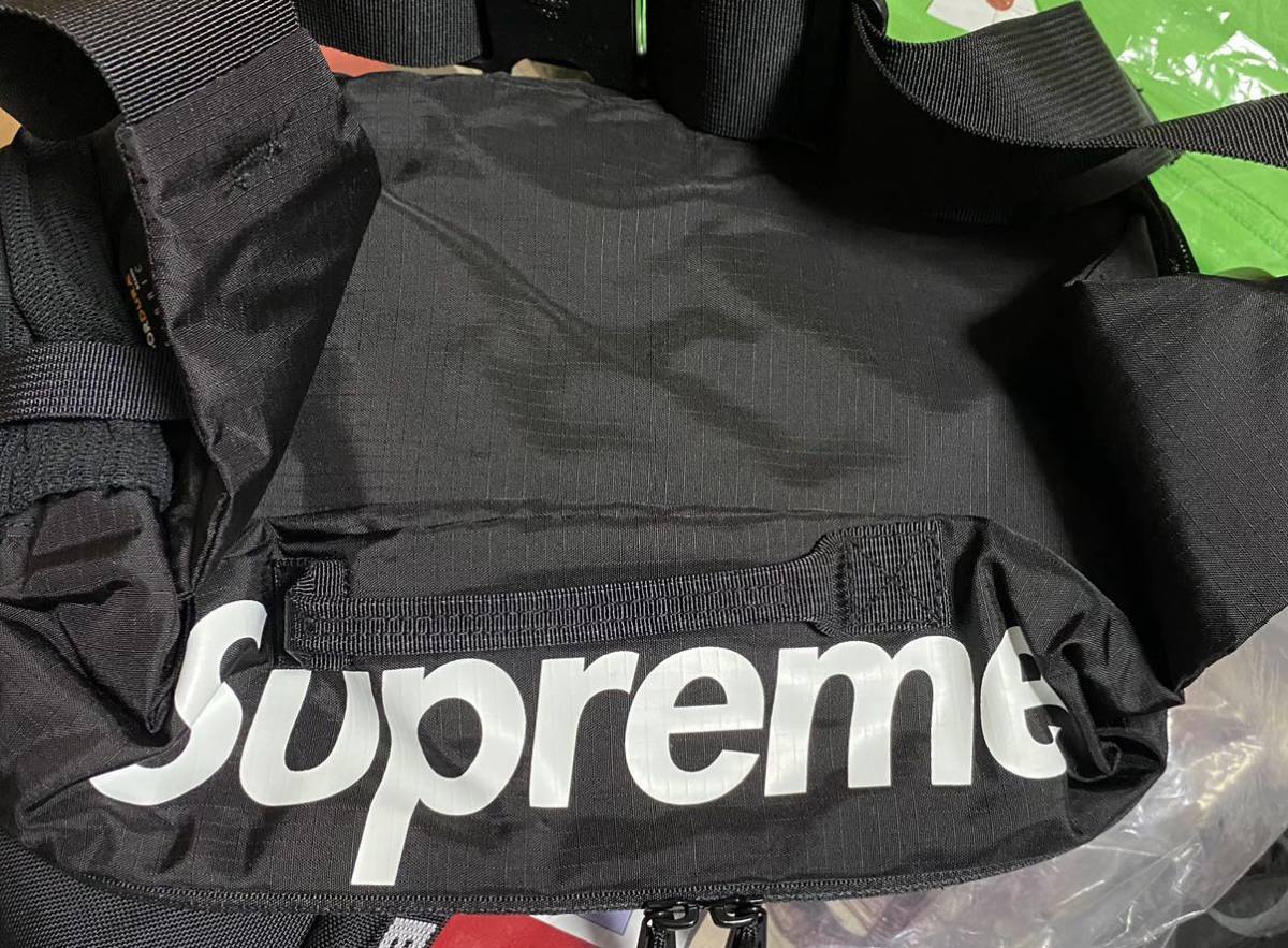 新品 supreme シュプリーム ウエストバッグ 黒 ナイロンキャンバス