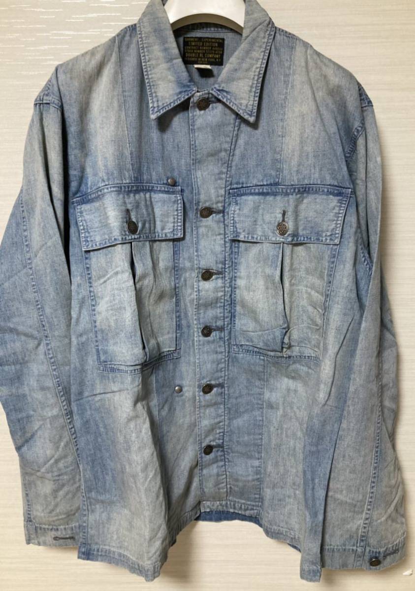 RRL USED加工カバーオール SHIRT デニムシャツ _画像1