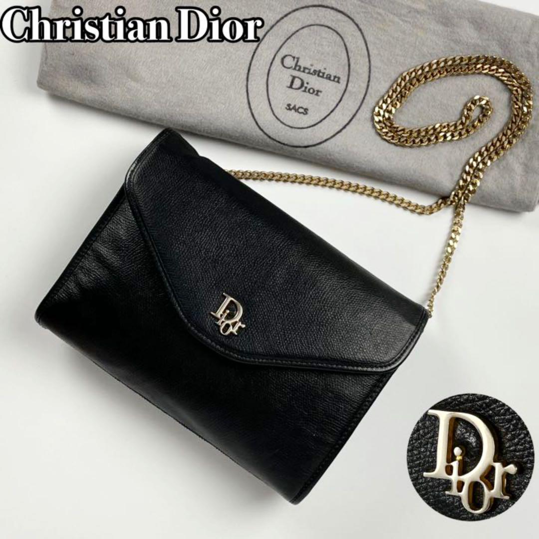 極美品】Christian Dior クリスチャンディオール チェーンショルダー