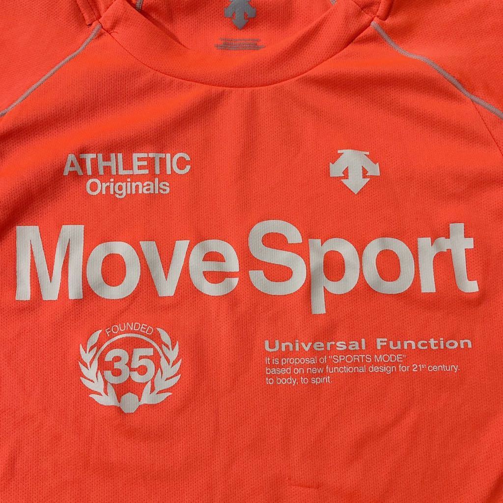 DESCENTE デサント MOVE SPORT ムーブスポーツ Tシャツ 半袖シャツ トレーニングウェア Lサイズ オレンジの画像2