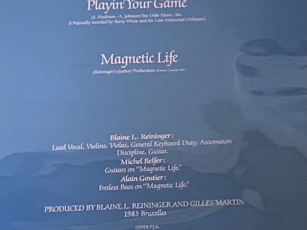 即決　Blaine L. Reininger・Playin' Your Game・Magnetic・TWI144_画像2