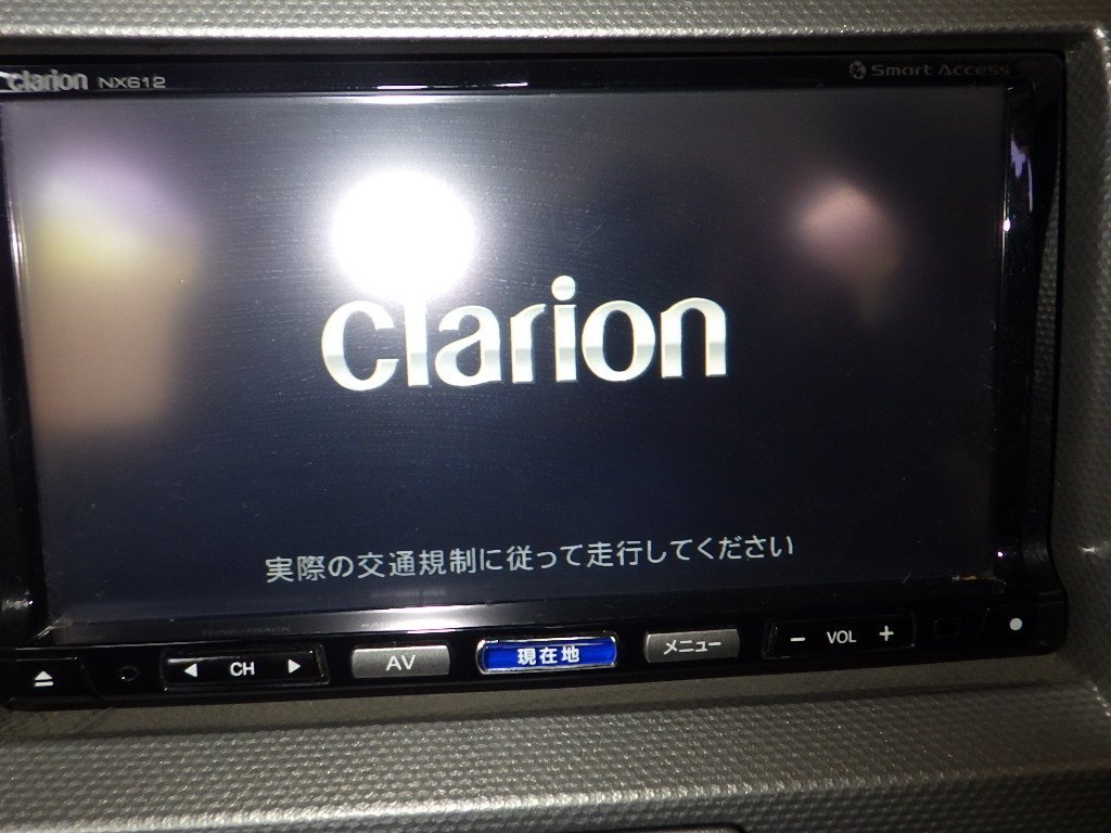 動作確認済 clarion クラリオン NX612 SDメモリーナビ 地デジ フルセグ DVD再生 USB 2012年地図データ ETC付 ワゴンR MH21S ブラケット付き_画像1