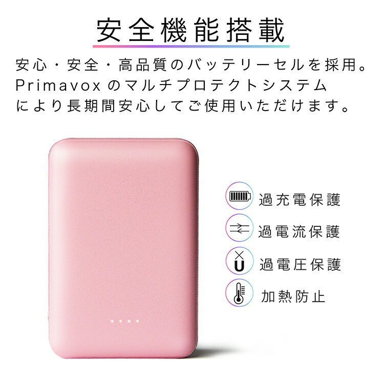 【PSE等・世界基準認証取得済！】良品・モバイルバッテリー（スマホ充電器）大容量10000mAh/ブラック★軽量USB出力X2/Type-C入力ポート装備_画像6