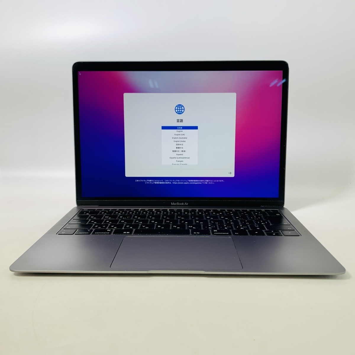 動作確認済み MacBook Air Retina 13インチ(Late 2018) Core i5 1.6GHz