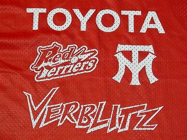 RED TERRIERS VERBLITZ  игра   рубашка  　 сетка 　 красный ... задний ...　 джерси 　 Toyota  автомобиль    красный ... задний ...  женщина  ... мягкий  мяч ... 