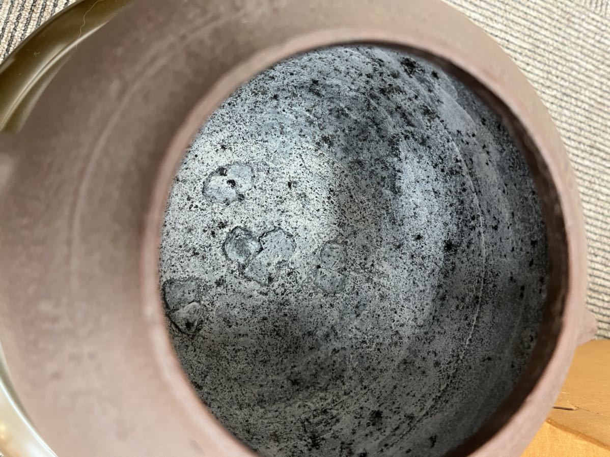 G 美品!!茶道具 唐銅切合朝鮮風炉 真形釜添 風炉師 一ノ瀬宗辰 畠