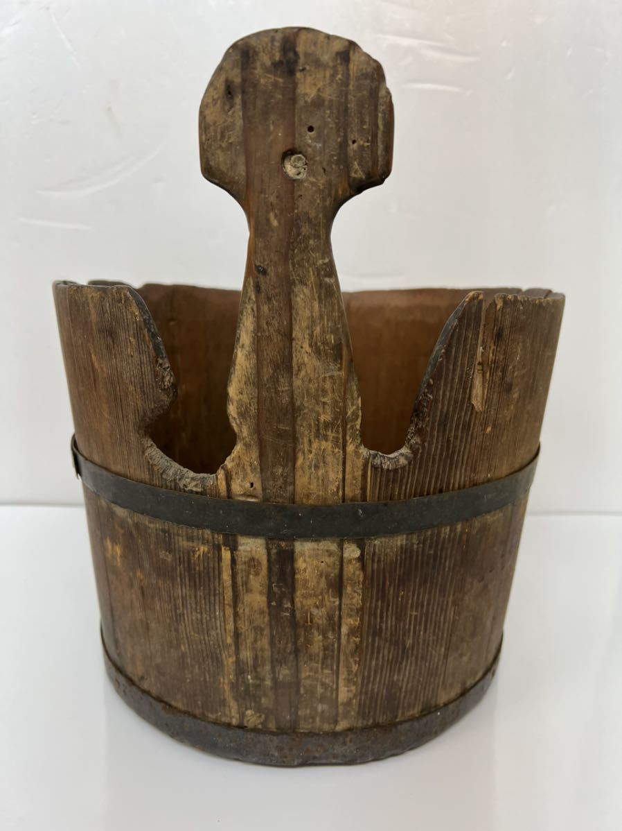 風呂桶 木製 古民具 ヴィンテージ アンティーク 昭和レトロ 古道具_画像5