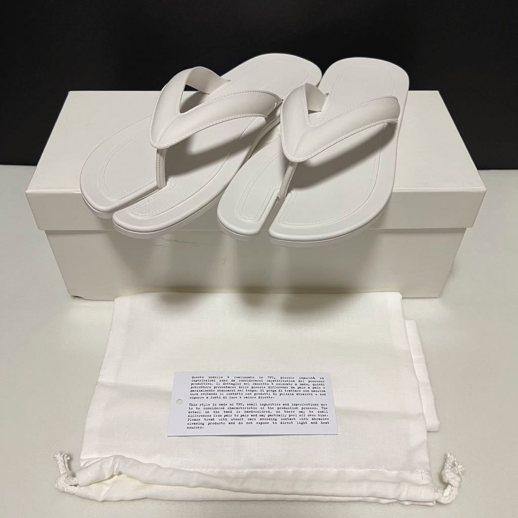 新品 MAISON MARGIELA メゾン マルジェラ Tabi タビ 足袋 FLIP FLAP ラバー トングサンダル ホワイト 40