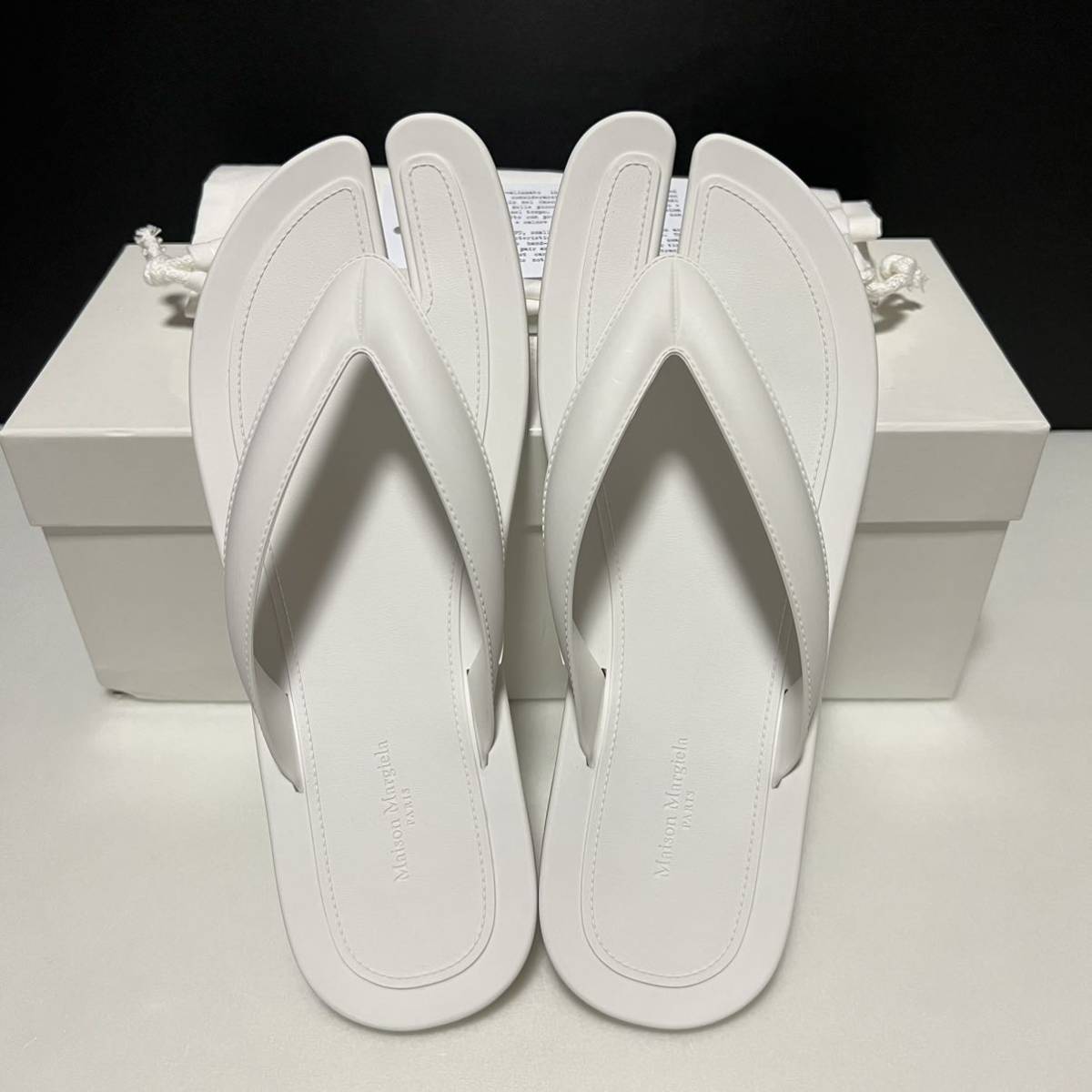 新品 MAISON MARGIELA メゾン マルジェラ Tabi タビ 足袋 FLIP FLAP ラバー トングサンダル ホワイト 40の画像4