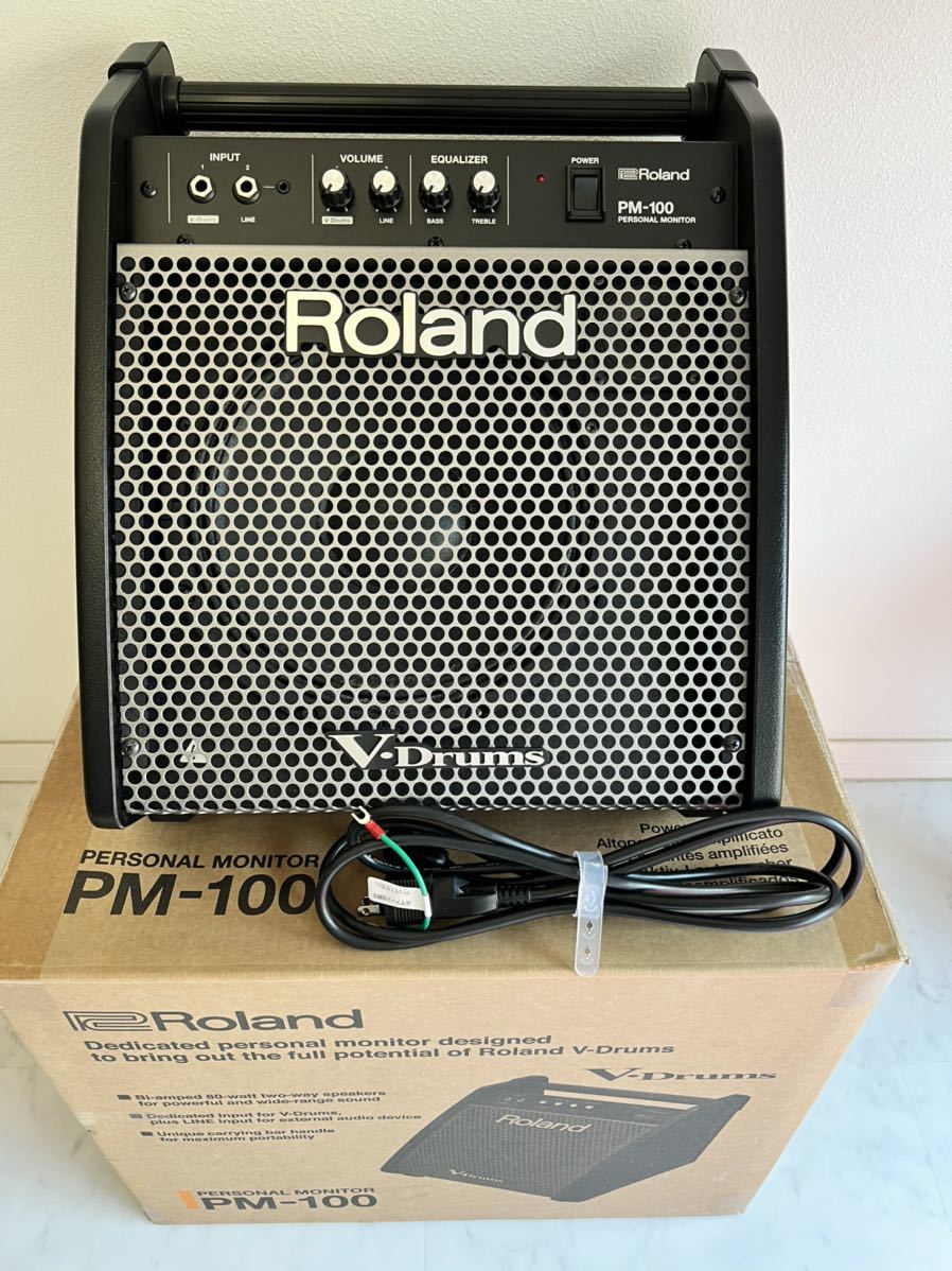 新品同様！PM-100 ローランド モニター スピーカー ROLAND V-Drums 電子ドラム
