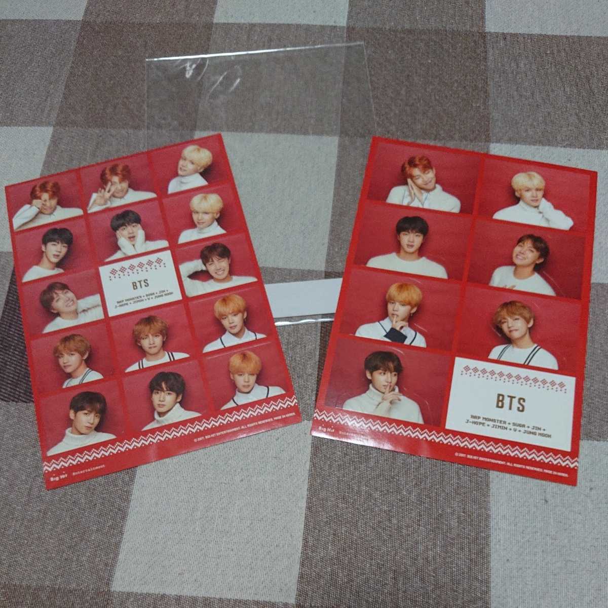 BTS bulletproof boy .2017 109 Xmas pop-up store Christmas sticker seal tehyonteteV Gin JINjiminJIMINyungiSUGA