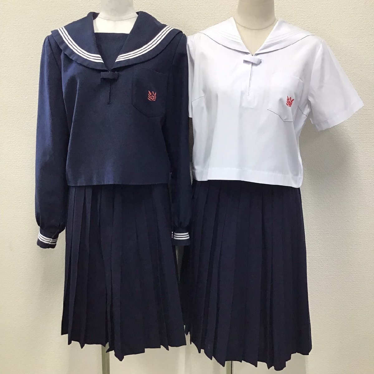 【大特価!!】 兵庫県 (中古) O594 両荘中学校 /セーラー/スカート 4点セット 学生服