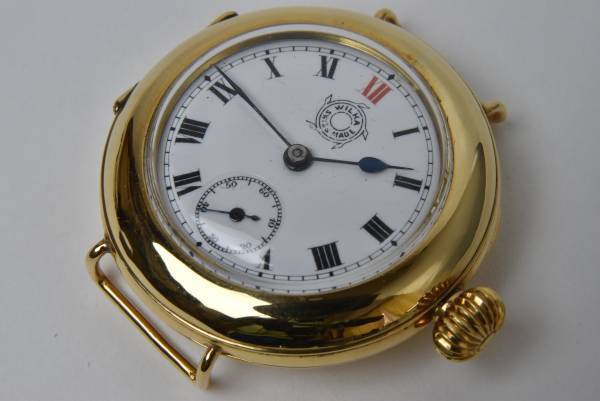日本皇室特製　19世紀末～20世紀初頃　日本皇室用K18金製手巻き紳士腕時計　スイス製