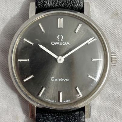 NN0707 013 遺品整理 蔵出し 当時物 OMEGA オメガ Geneve ジュネーブ SS 手巻き レディース腕時計 腕時計 稼働品 ビンテージ 1円スタート_画像1